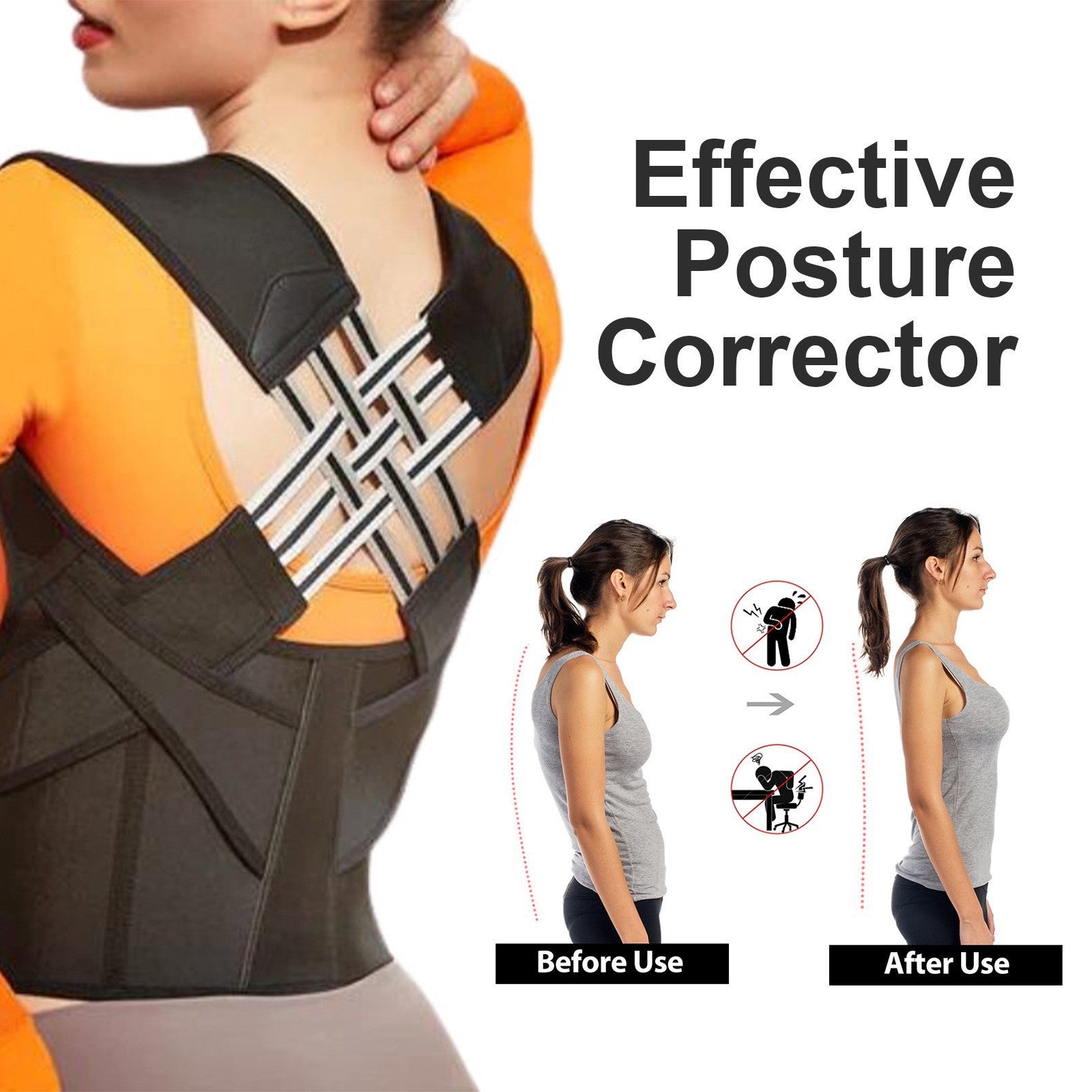 Posture Corrector — Adjustable Back Support Brace — product photo 3