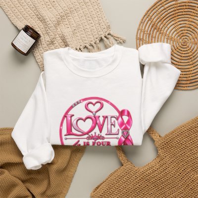 Love 4 Letters Crewneck Sweatshirt - folded angle 2
