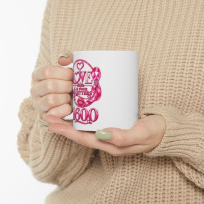 Pink Ribbon 10 Year Awareness Mug - angle 3